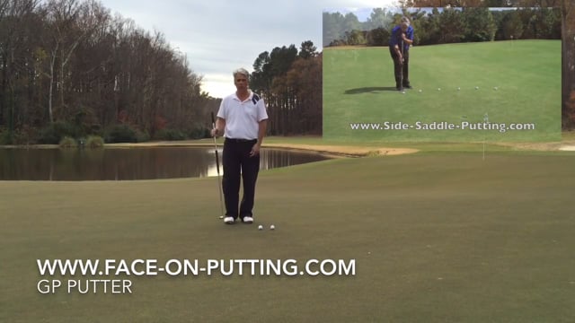 face-on putting basic setup with the GP putter